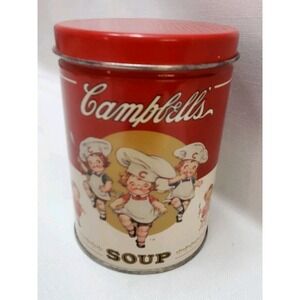 Vintage Campbells Soup Kid 1990 Tin Can Canister